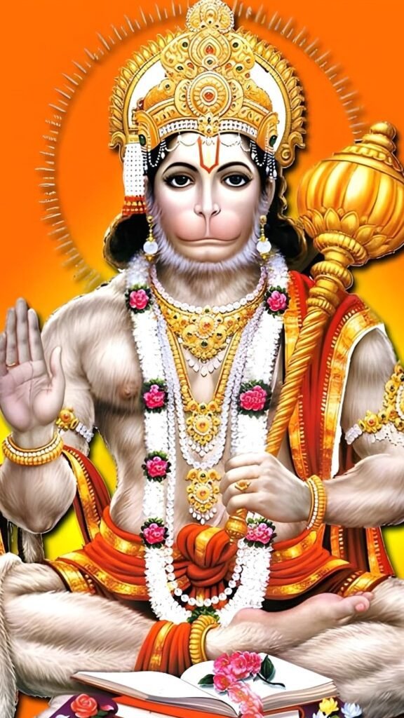 lord hanuman sitting wallpaper