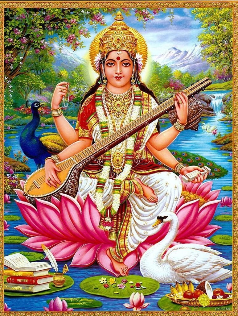 goddess saraswati wallpaper