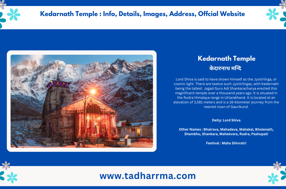 Kedarnath Temple Info